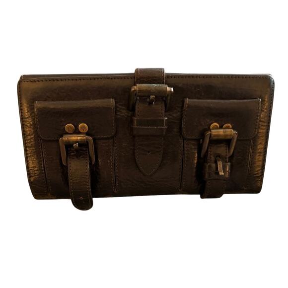 Mulberry Roxanne Wallet in Brown Leather, Authenticated Pre-owned Vintage - Picture 1 of 16
